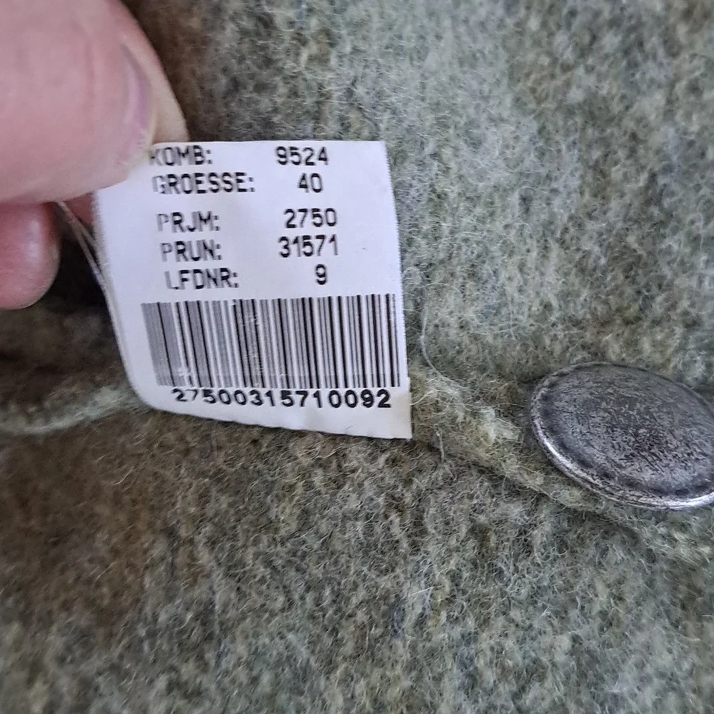 Vintage Geiger Collections Size 40 Pure New Wool Chunky Cardigan Jacket Sweater - Picture 8 of 11